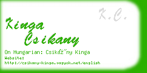 kinga csikany business card